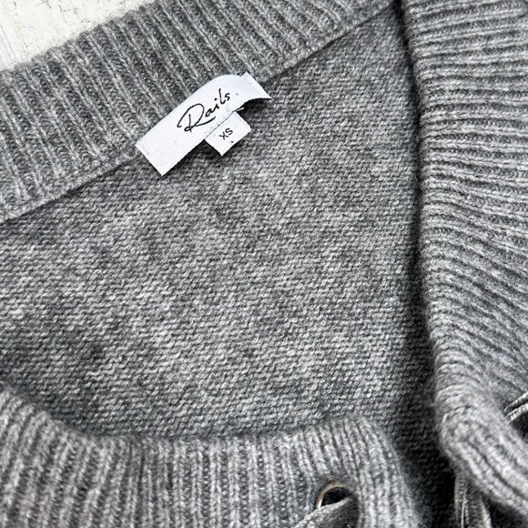 Rails Olivia Gray Lace Front Wool Cashmere Sweater - Picture 5 of 11